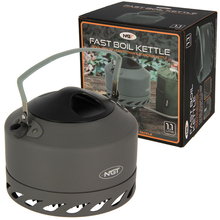 Load image into Gallery viewer, NGT Aluminium Outdoor Fast Burn Kettle - 1.1 litre Gun Metal