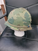 Load image into Gallery viewer, Vietnam war M1 helmet with Mitchel pattern cover