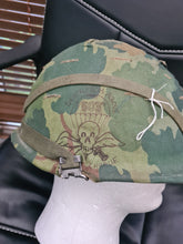 Load image into Gallery viewer, Vietnam war M1 helmet with Mitchel pattern cover