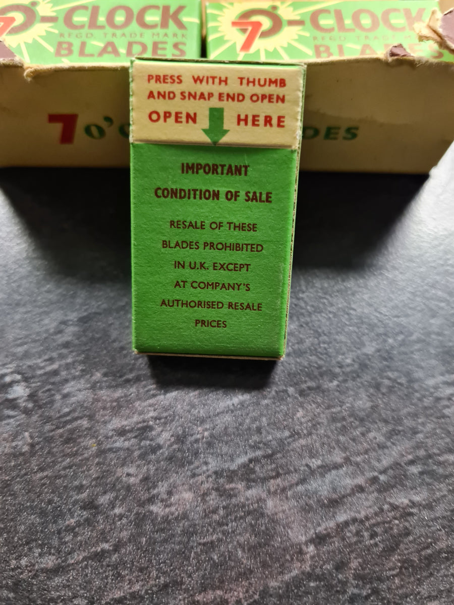 Vintage 7 o'clock shaving blades Bat 21 Militaria and Surplus