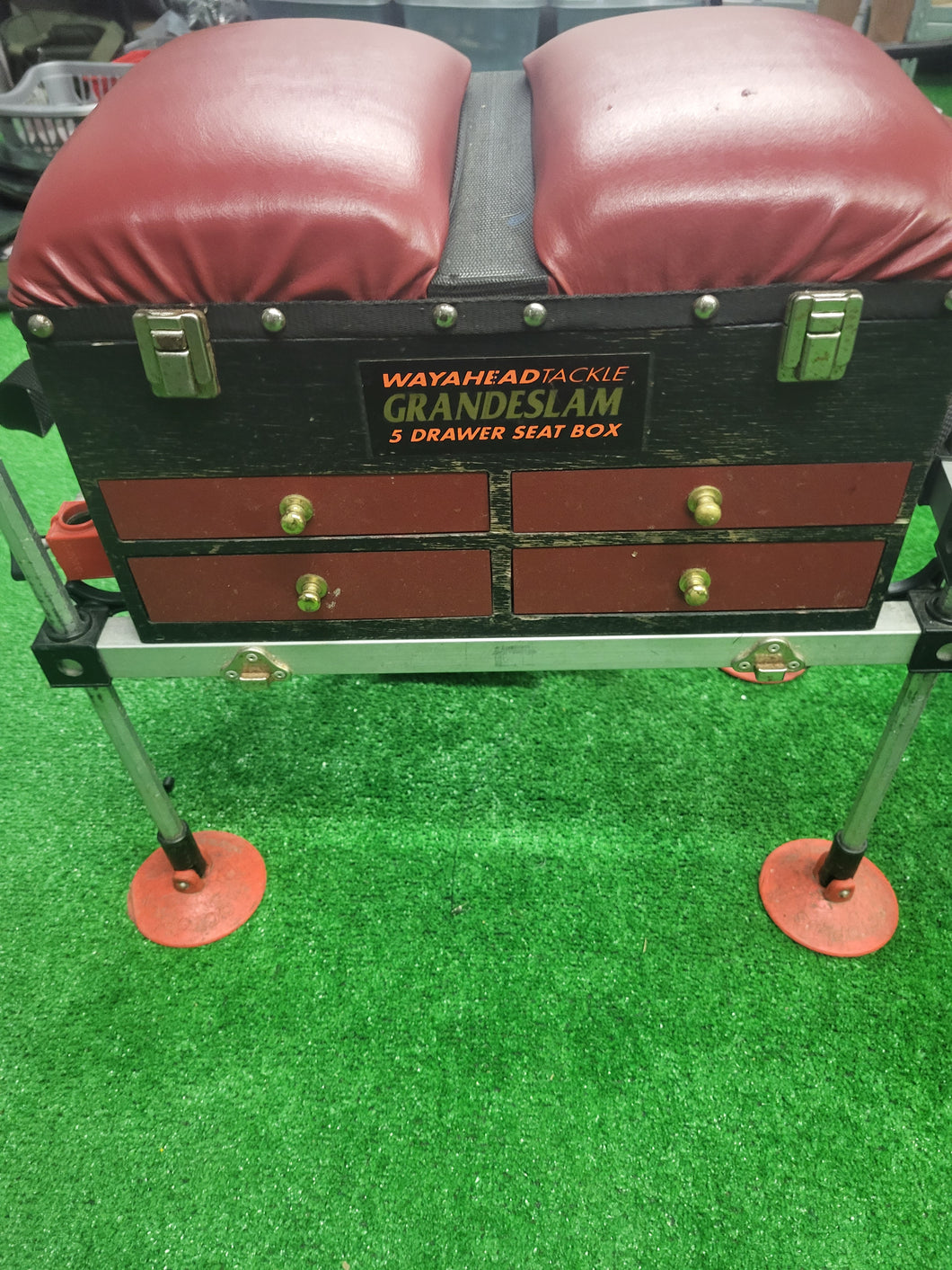 fibreglass seat box with tackle tray Grandslam 5 drawer seat box used – Bat 21 Militaria and Surplus