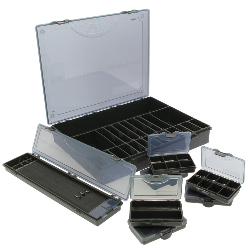 NGT 7+1 Tackle Box - Tackle Box with 6 Bit Boxes and Rig Board