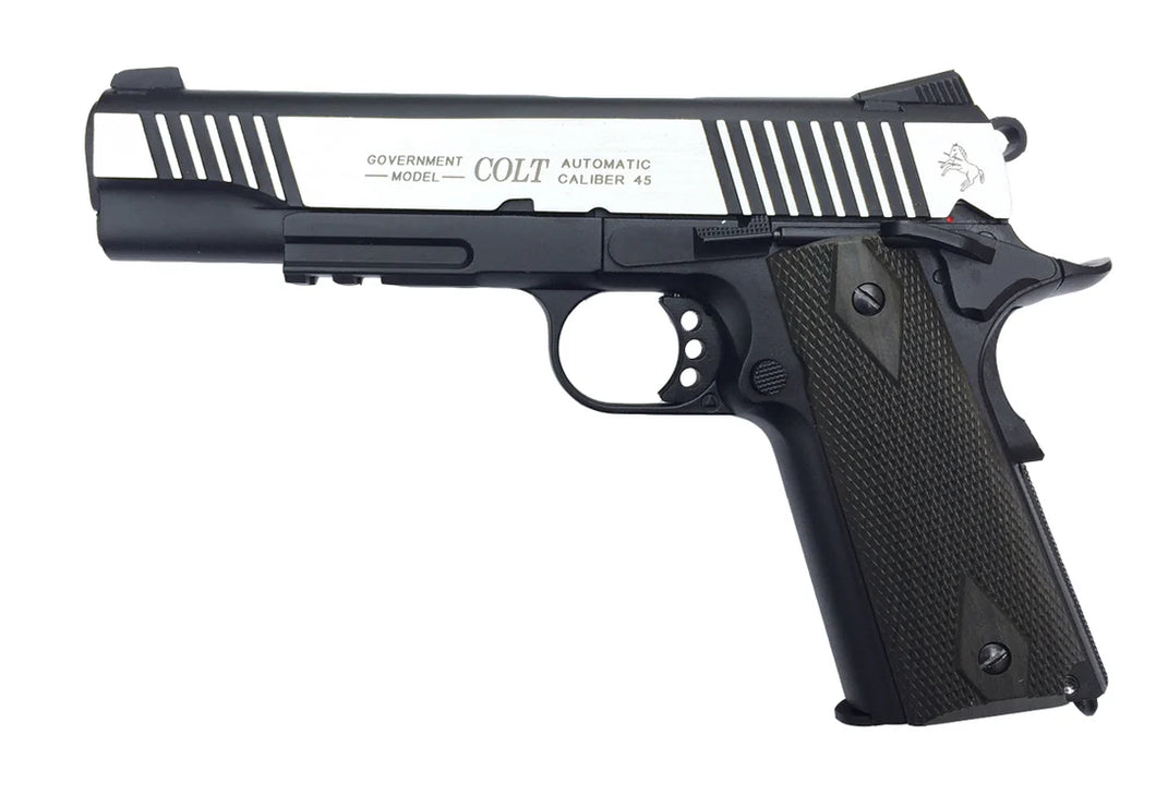 COLT 1911 RAIL GUN BLACK DUAL TONE 6MM