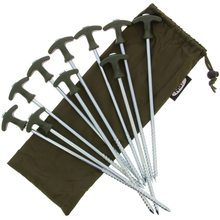Load image into Gallery viewer, NGT Bivvy Pegs - 10 x 12&quot; Bivvy Pegs in Case
