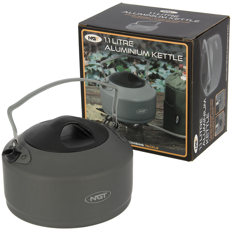 NGT Aluminium Outdoor Kettle - 1.1 litre Gun Metal