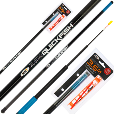 NGT Quickfish Combo - 4m Elasticated Pole with Rig & Disgorger – Bat 21 ...