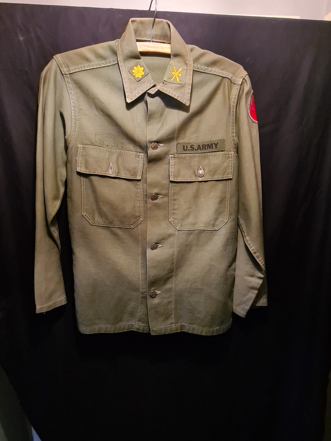 Vietnam war in -country 63rd infantry 1st pattern shirt