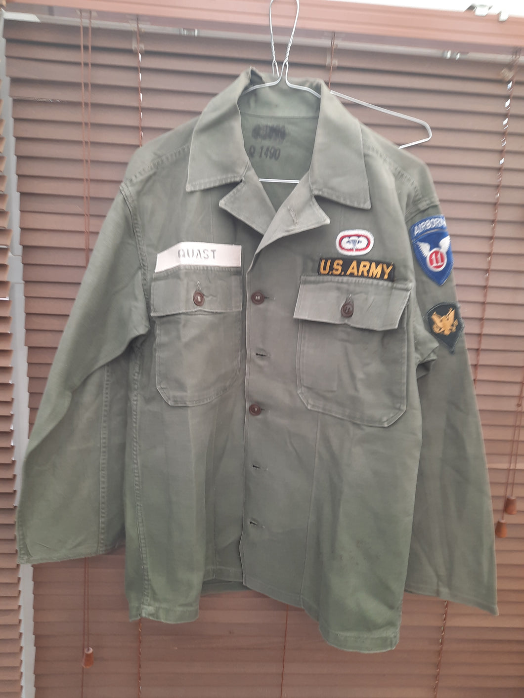 US Vietnam war 1st pattern Fatigue shirt 11th Airborne