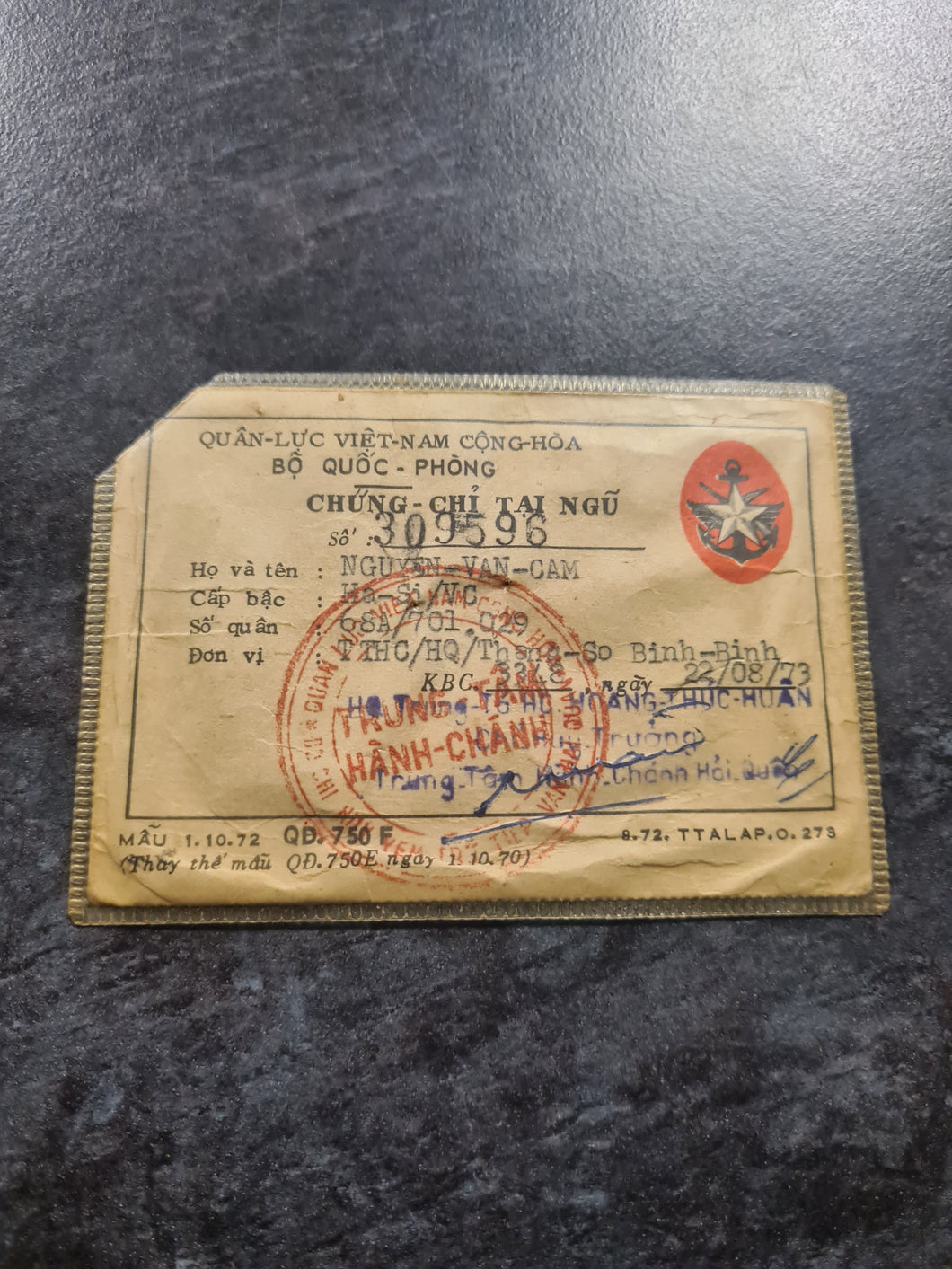 Vietnam war Joint staff head Quarters Saigon I.D cards
