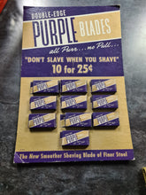 Load image into Gallery viewer, US WW11 era purple brand shaving blades
