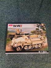 Load image into Gallery viewer, Sluban WW11 German half track set building block kit
