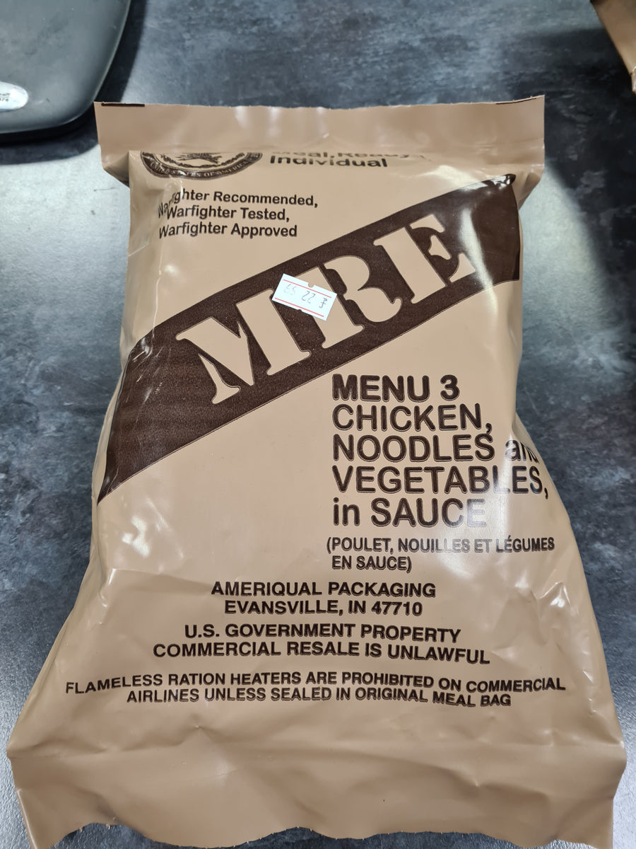 US current issue MRE meals – Bat 21 Militaria and Surplus