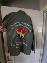 Load image into Gallery viewer, Vietnam war 3rd pattern rip stop reproduction tour jacket
